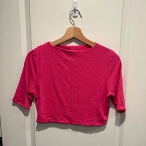 Naked Wardrobe Hot Pink Crop Top